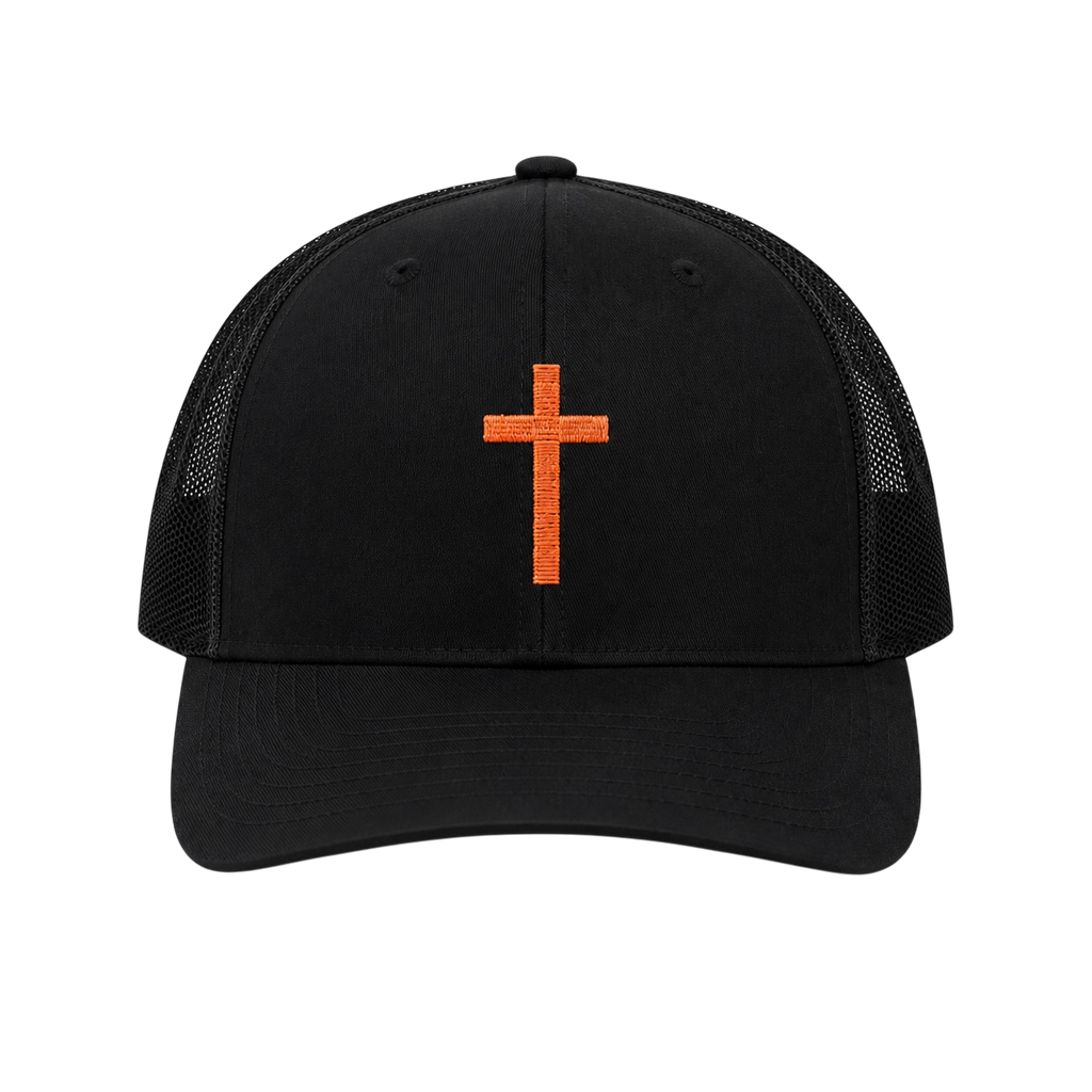 Embroidered Orange Cross Richardson 112 Hat