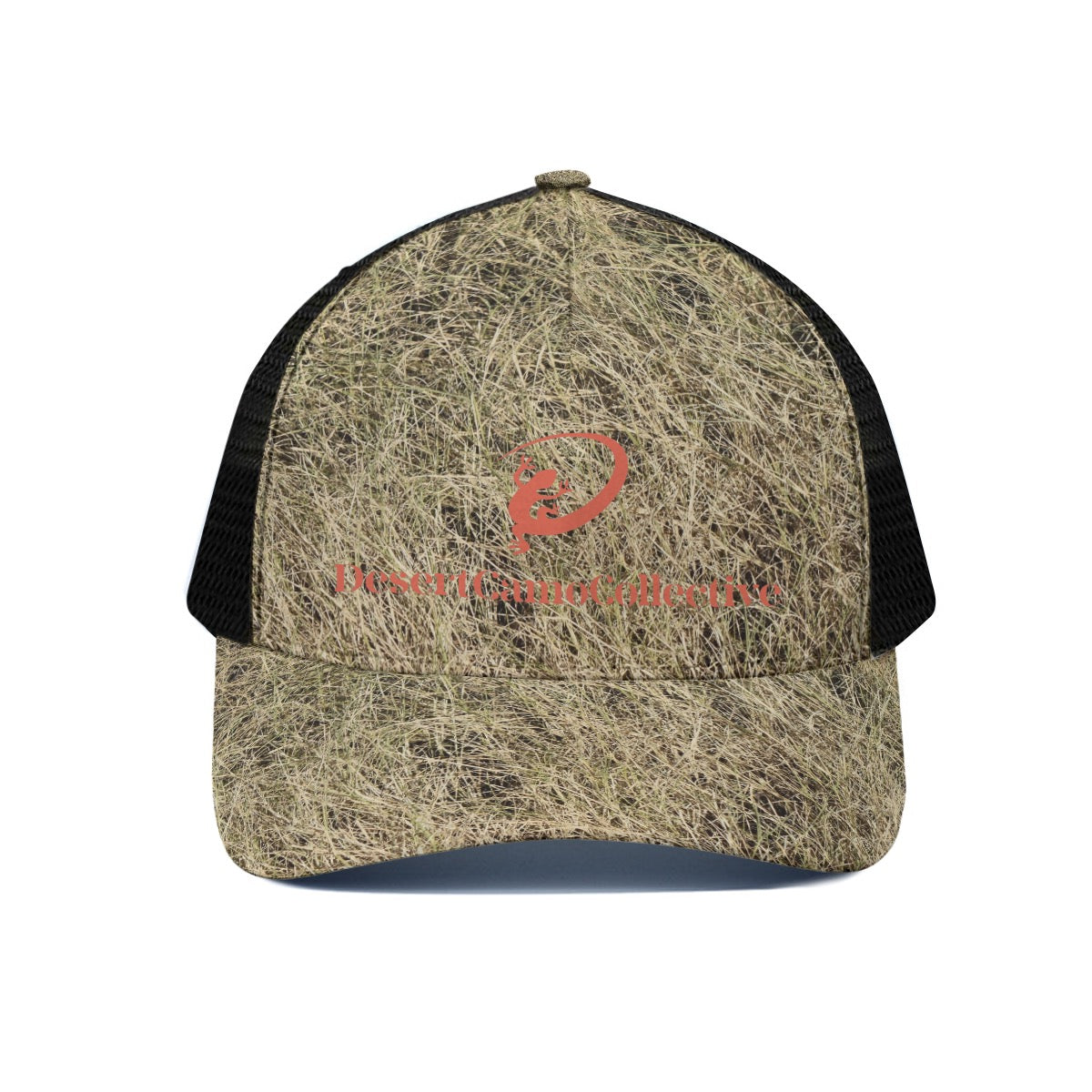 Hat With Black Half-mesh - Grassland Camouflage™