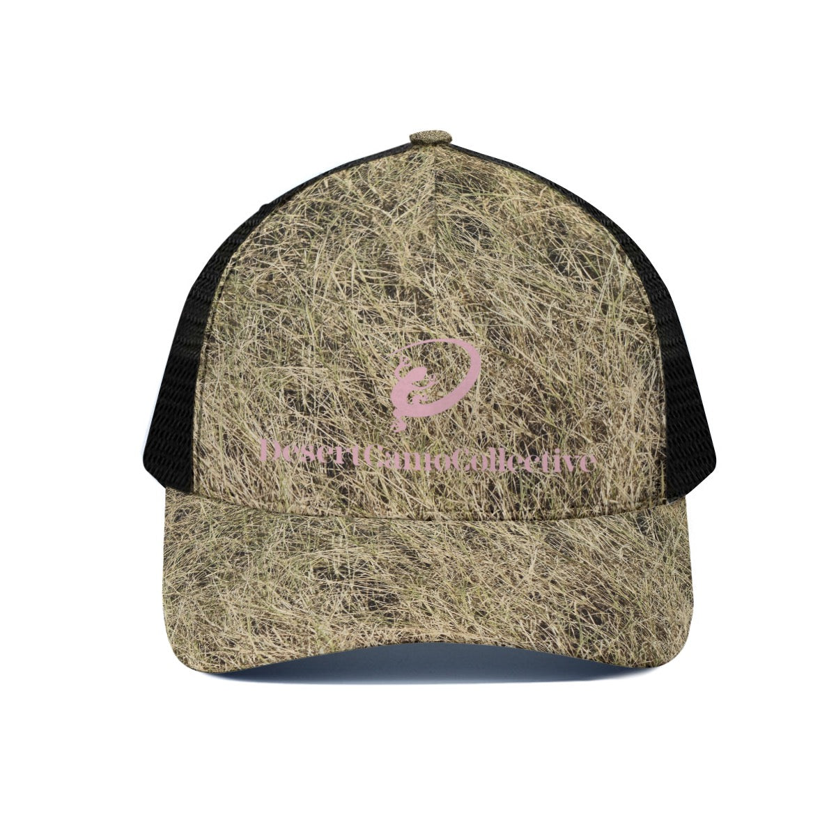 Hat With Black Half-mesh - Grassland Camouflage™
