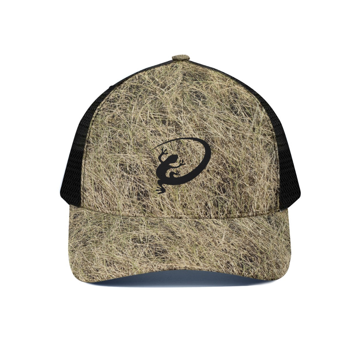 Hat With Black Half-mesh - Grassland Camouflage™