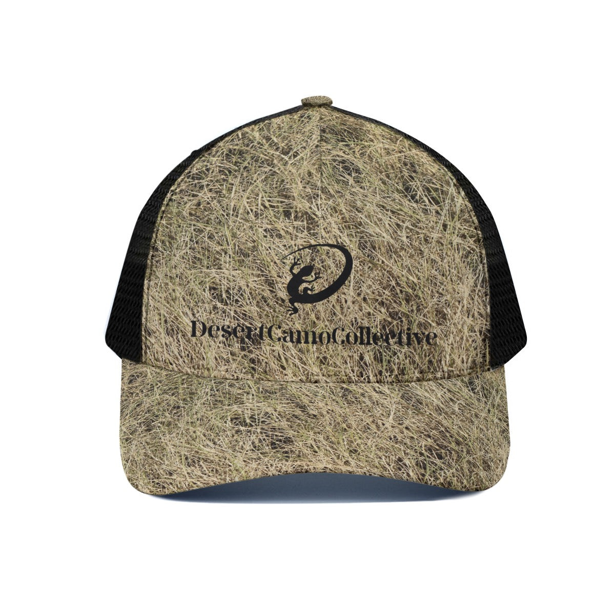 Hat With Black Half-mesh - Grassland Camouflage™