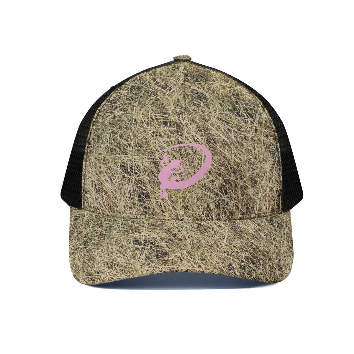 Hat With Black Half-mesh - Grassland Camouflage™