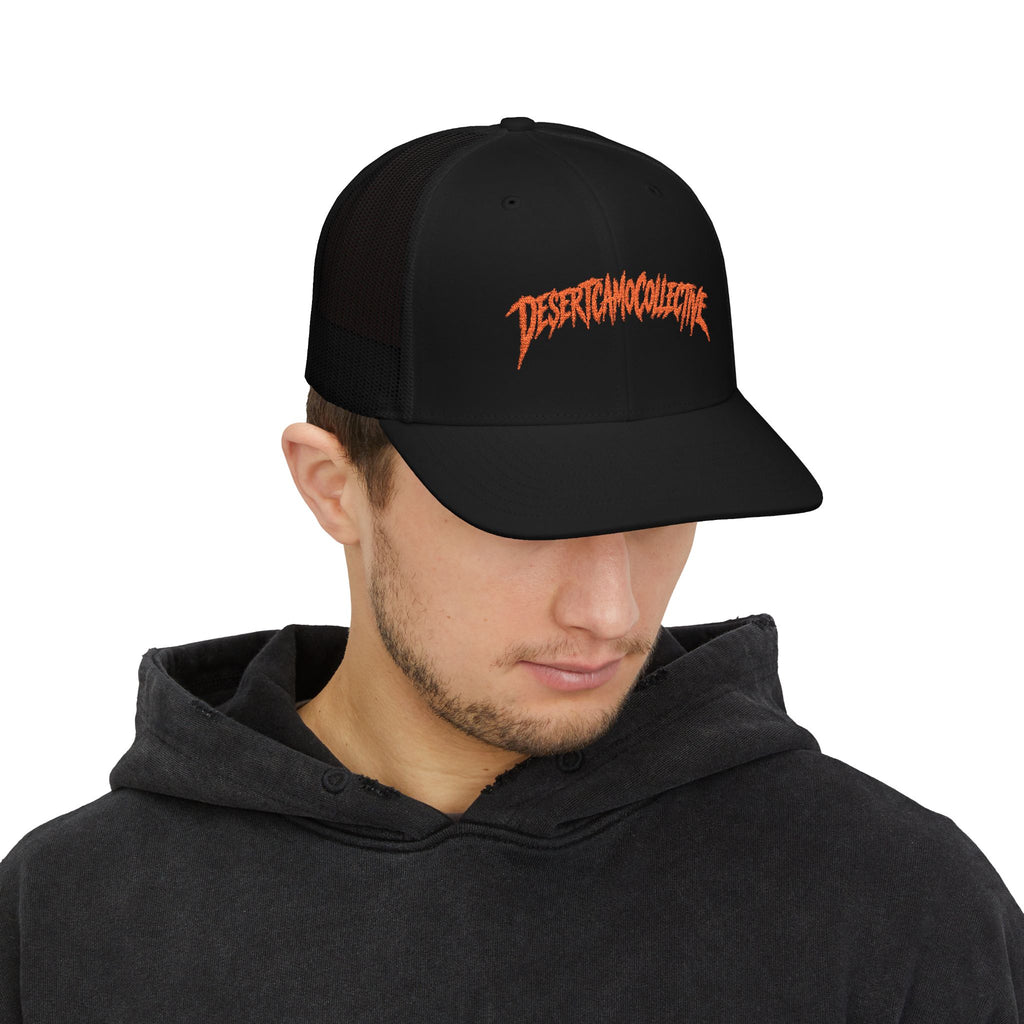 DesertCamoCollective™ Orange Script Embroidered Richardson Hat