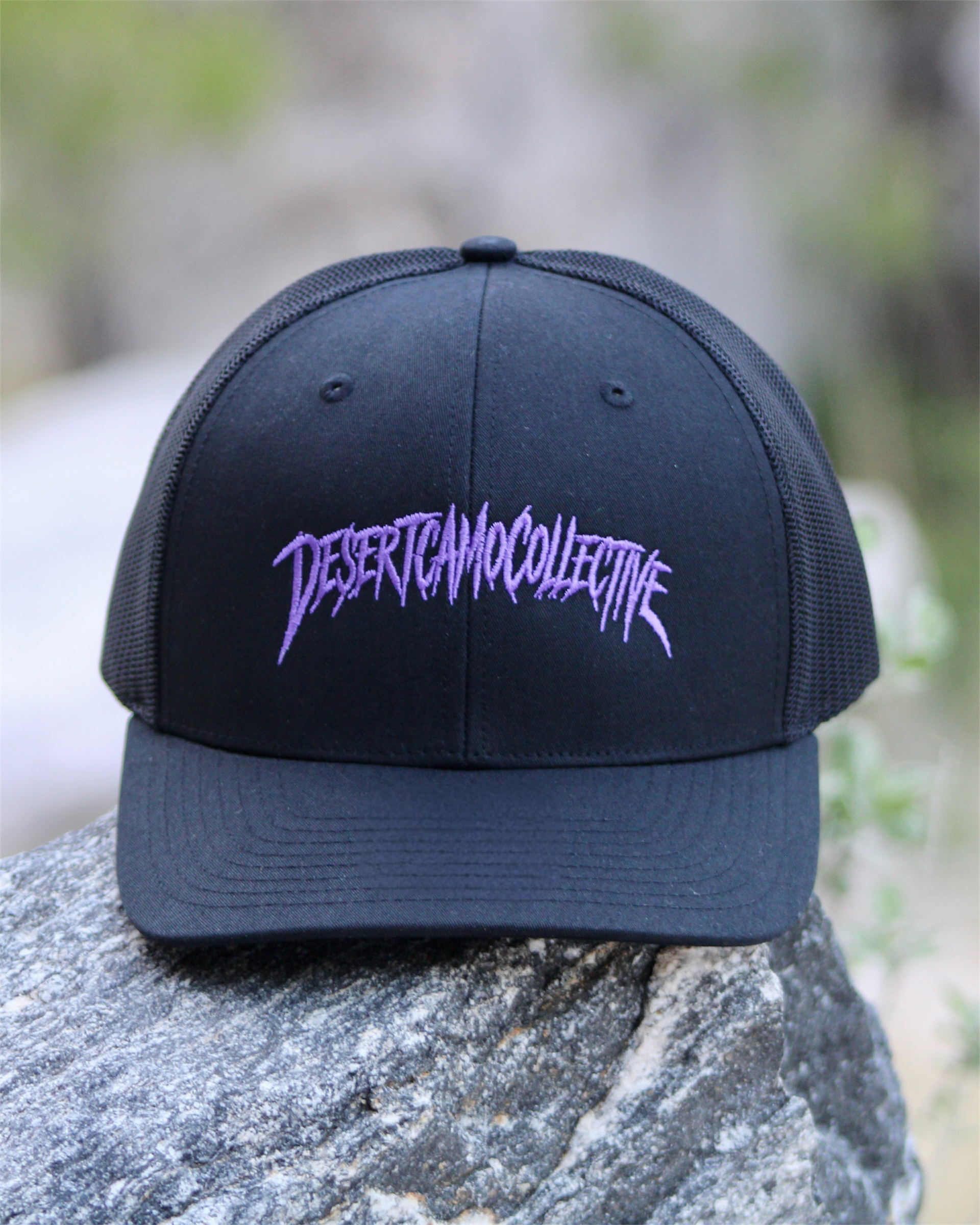 DesertCamoCollective™ Purple Script — Embroidered Richardson 112 Hat